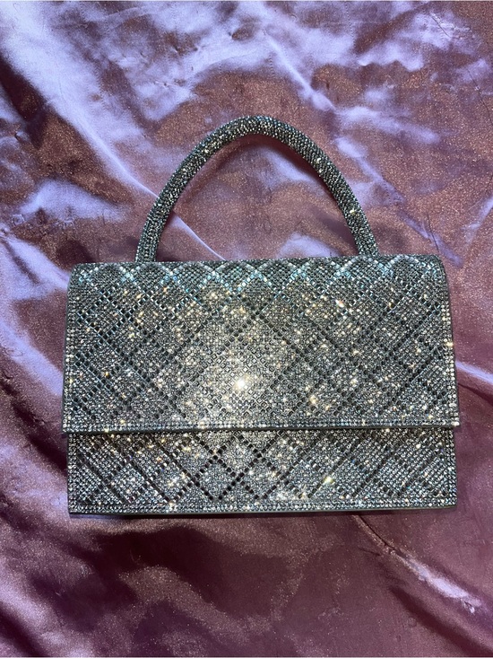 Handbags - Crystal-Embellished Black Evening Top-Handle Bag